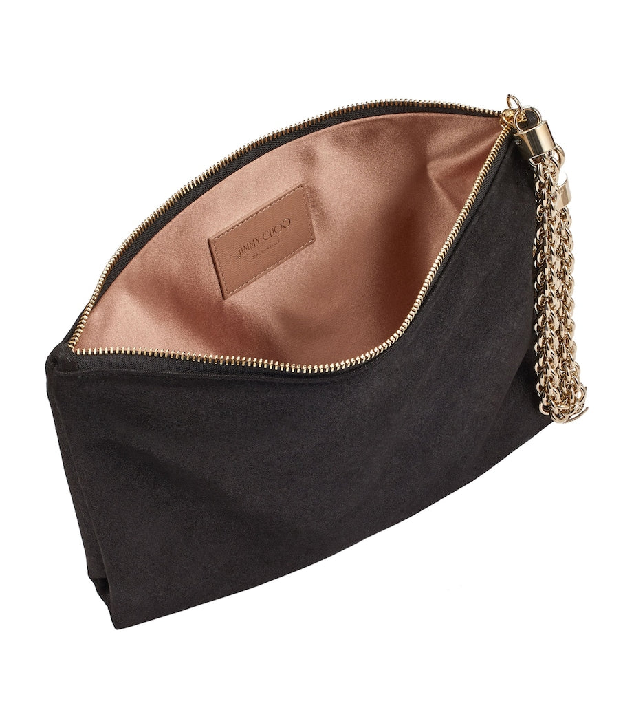 Jimmy Choo Black Leather Callie Clutch Bag