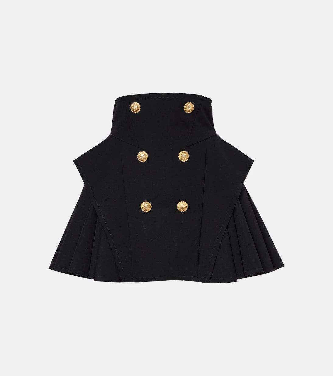 Balmain - Virgin wool grain de poudre miniskirt