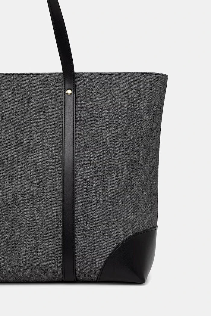 Armani Exchange suni deri kadın shopping çanta