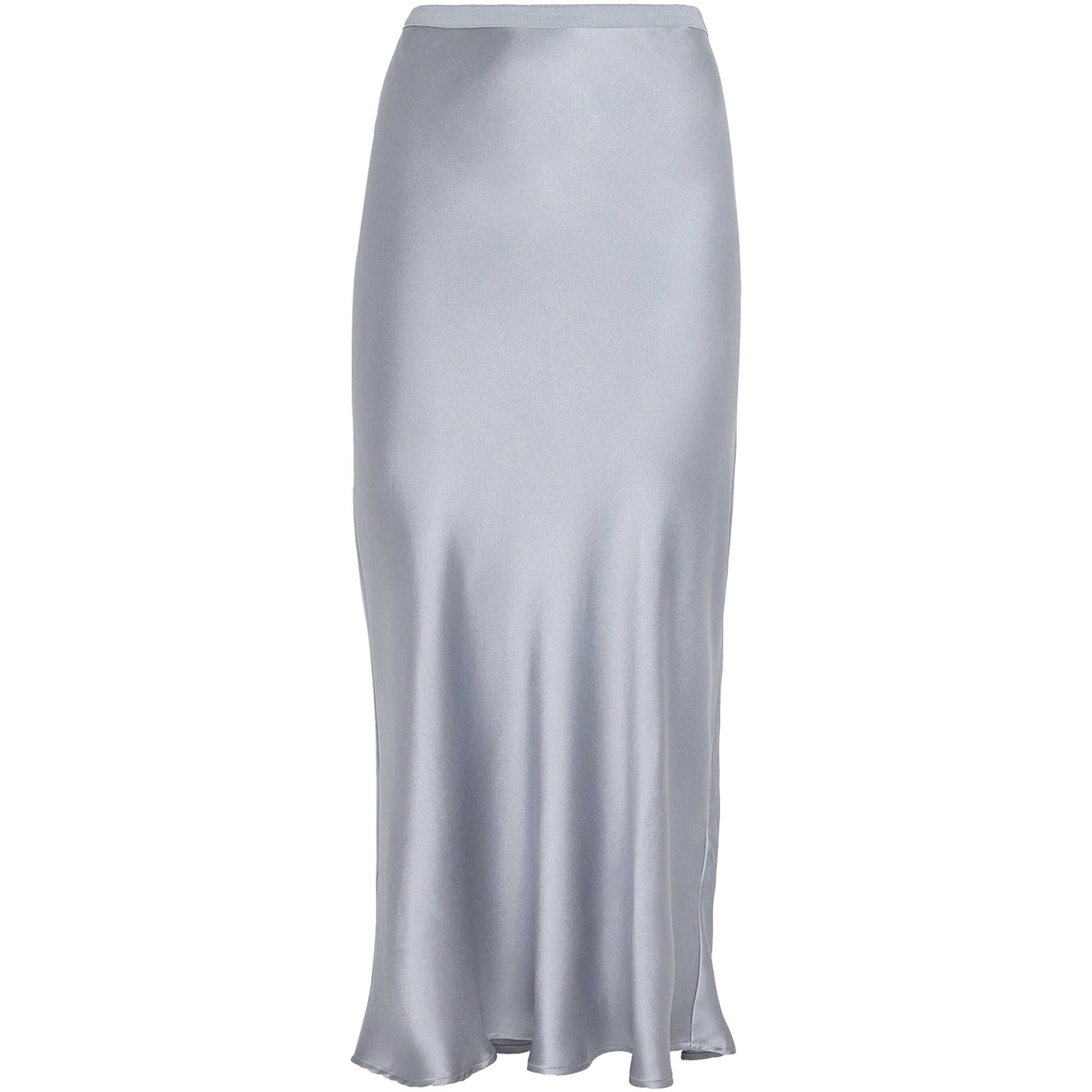 ANINE BING Blue Silk Bar Maxi Skirt