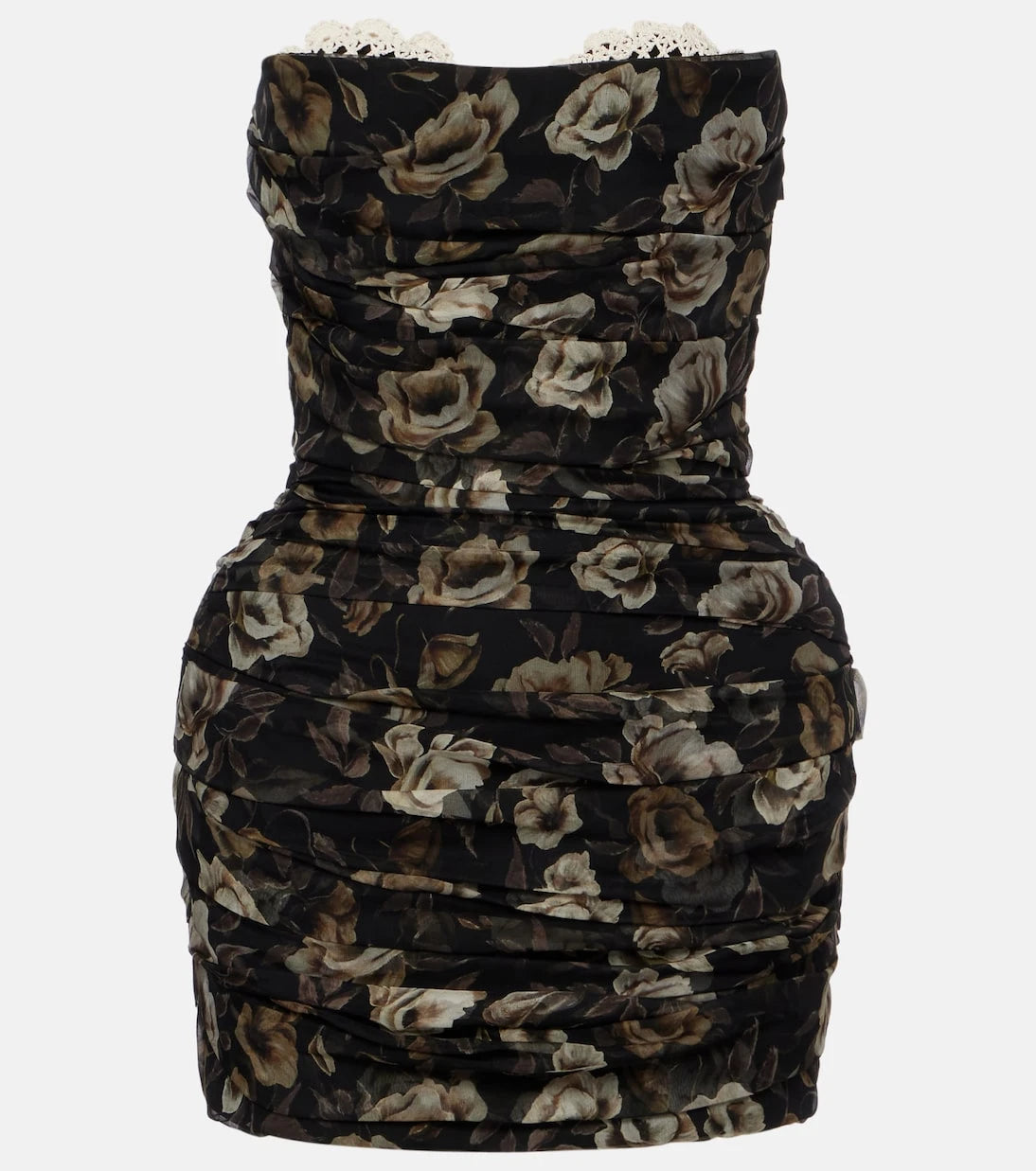 Magda Butrym - Floral ruched silk minidress