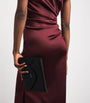 Max Mara Red Stretch-Satin Maxi Dress