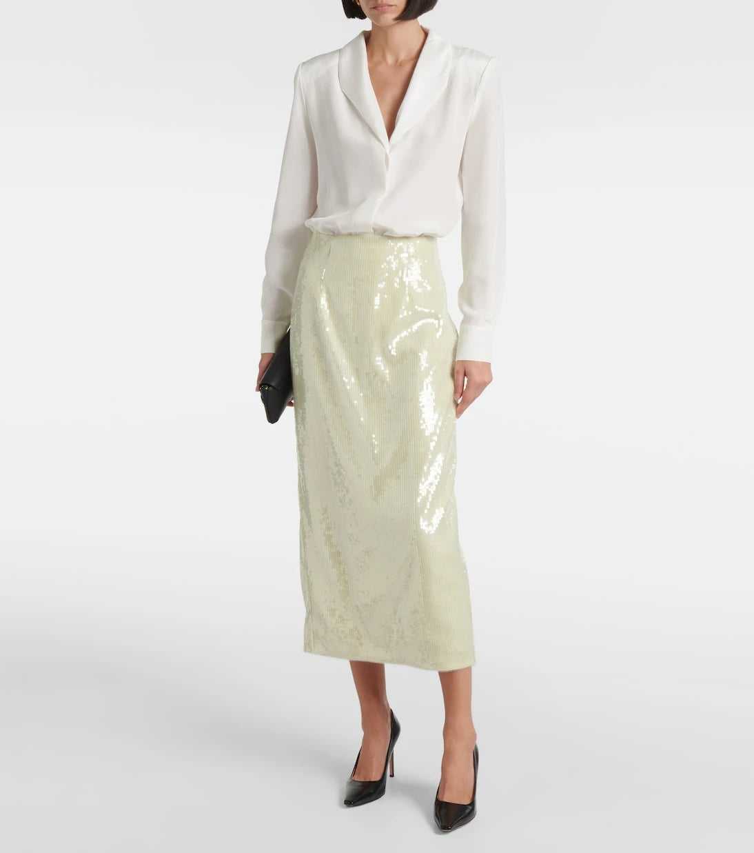 Roland Mouret - Sequin midi skirt