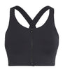 On Black Endurance Zip-Up Bra