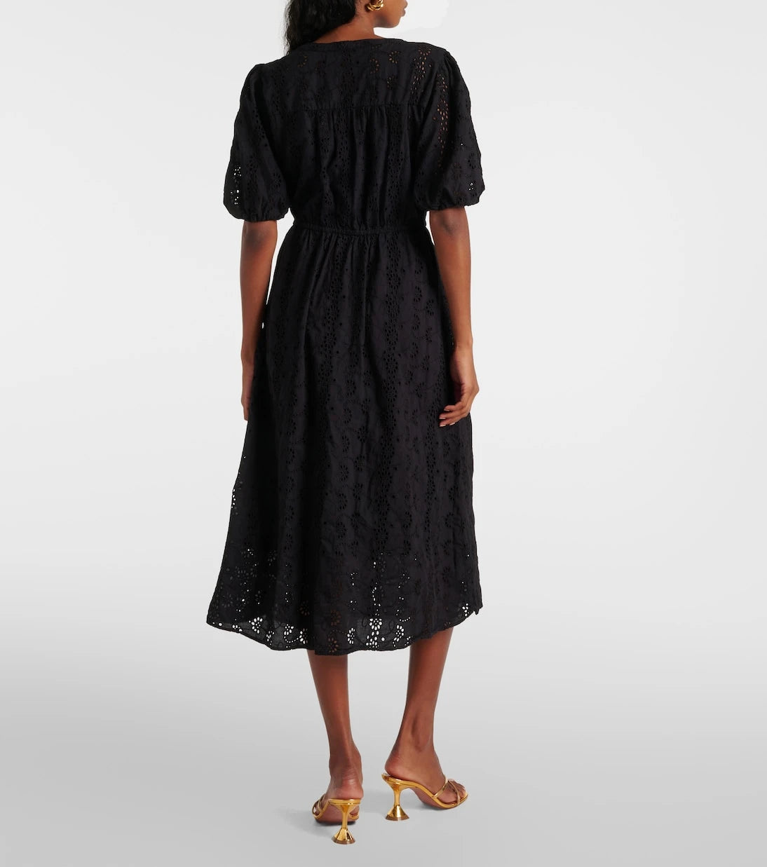 Velvet - Rorio embroidered cotton midi dress
