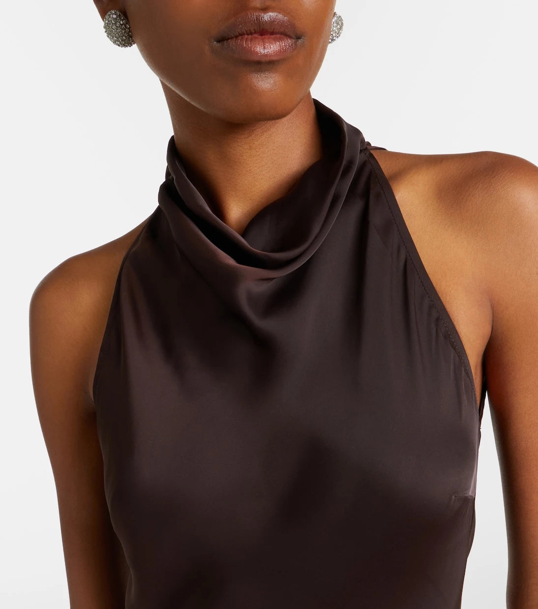 Rotate - Halterneck satin maxi dress