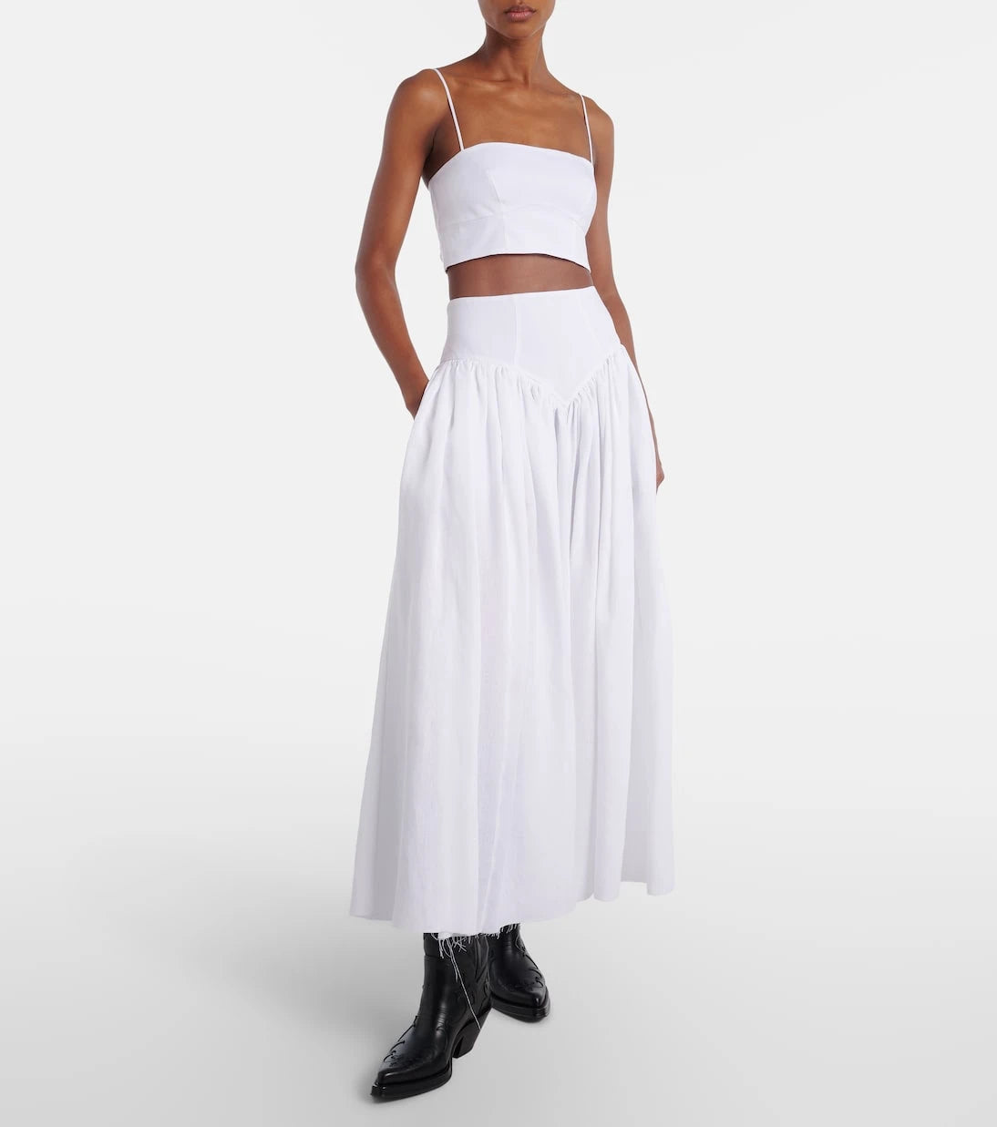 Gabriela Hearst - Blazie linen crop top