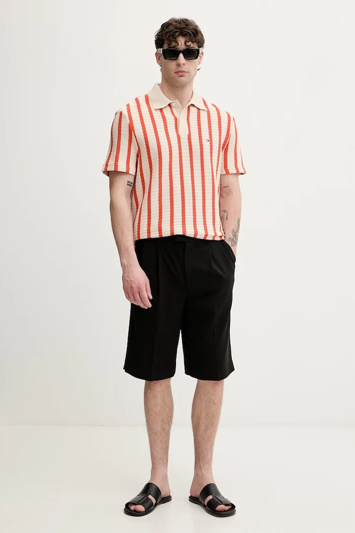 Tommy Hilfiger тениска с яка мъжка от памук