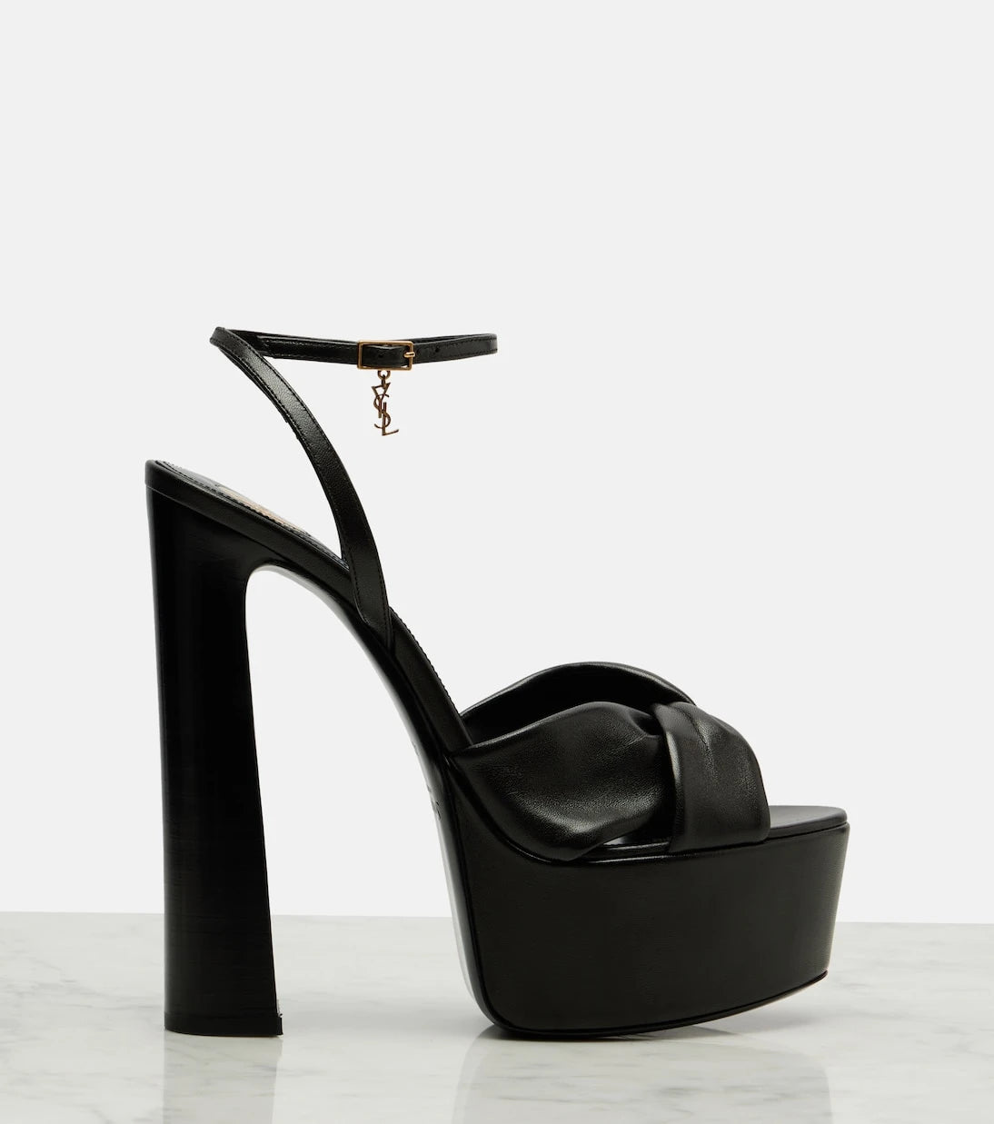 Saint Laurent - Franciane 105 leather platform sandals