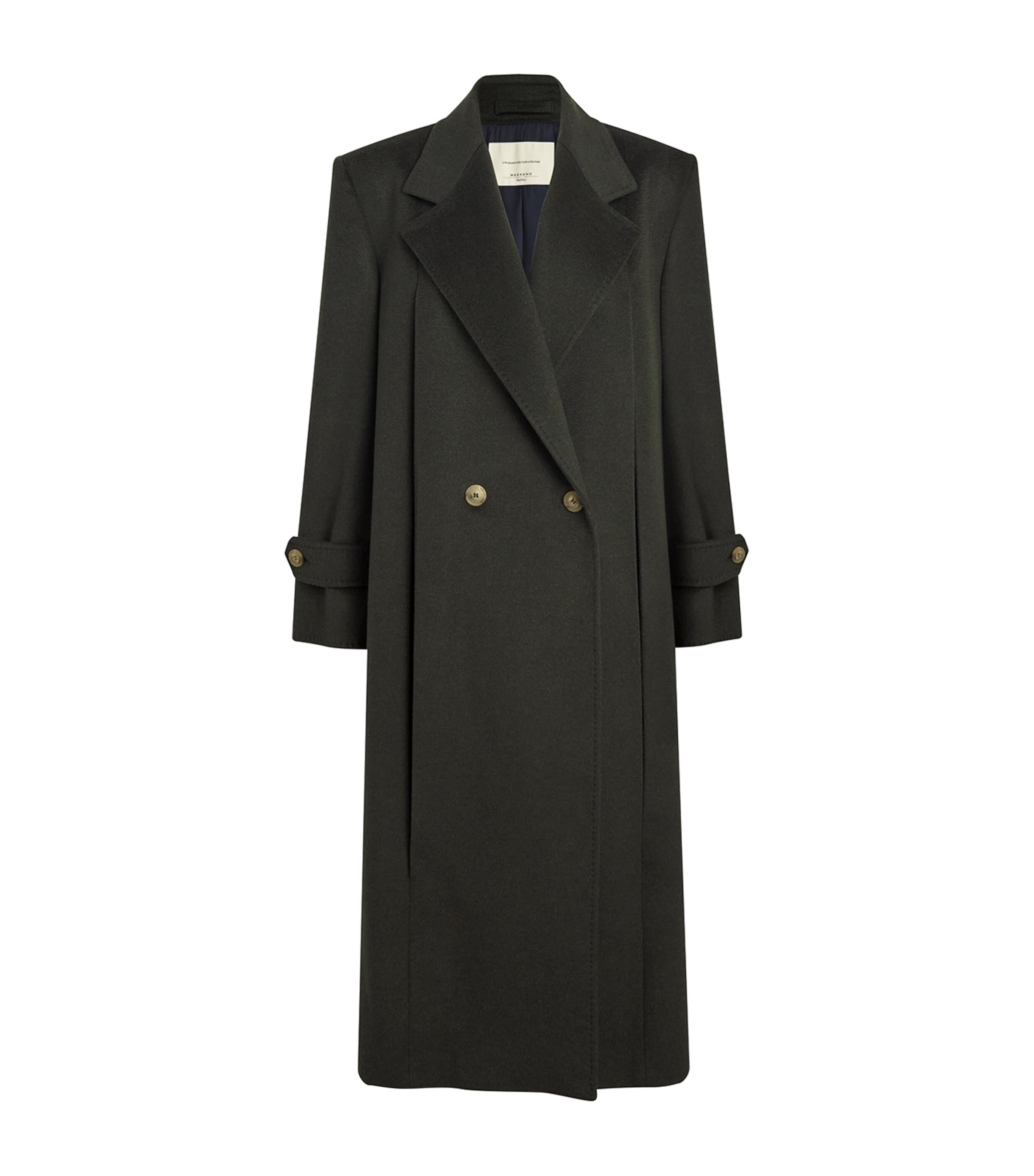 Green Wool Double-Breasted Coat