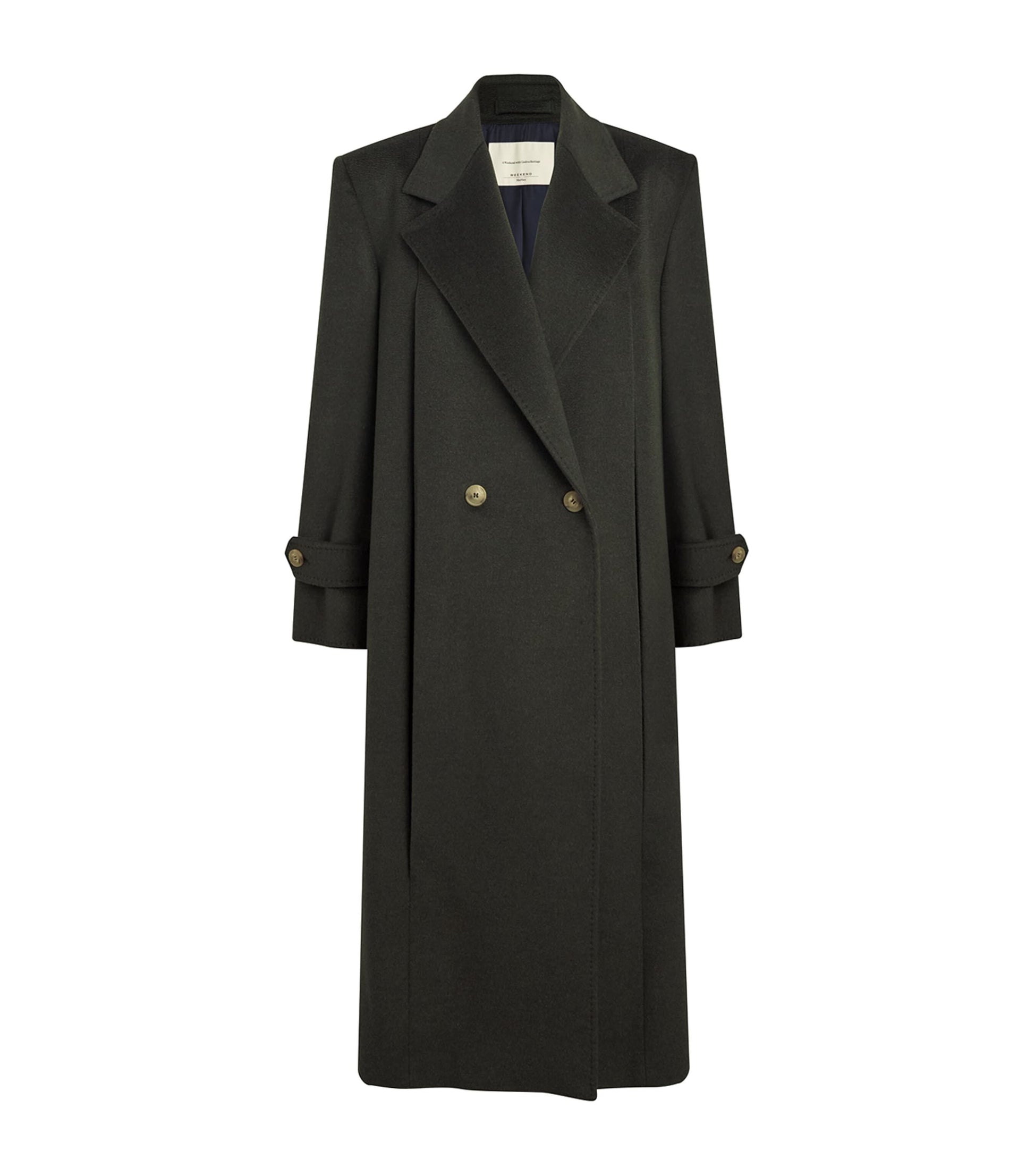 Green Wool Double-Breasted Coat