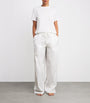 Cotton Poplin Wide-Leg Trousers
