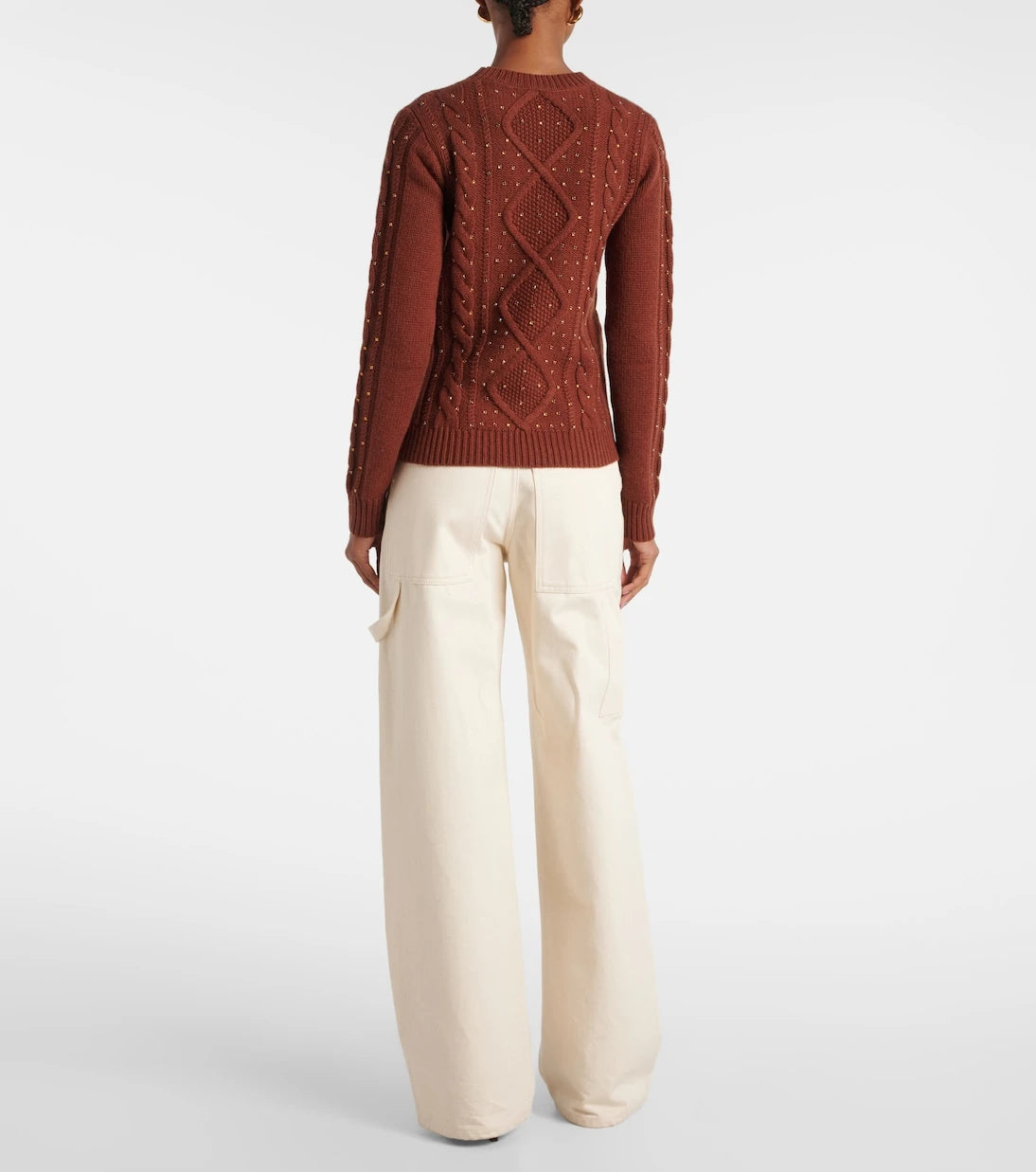 Max Mara - Onde cable-knit wool and cashmere sweater
