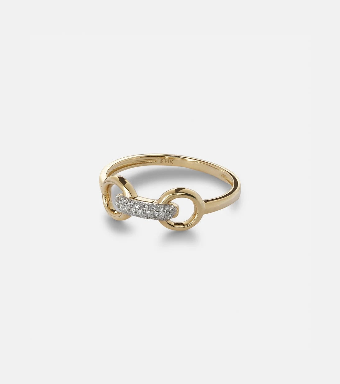 Stone and Strand - Bridle 14kt gold ring with diamonds