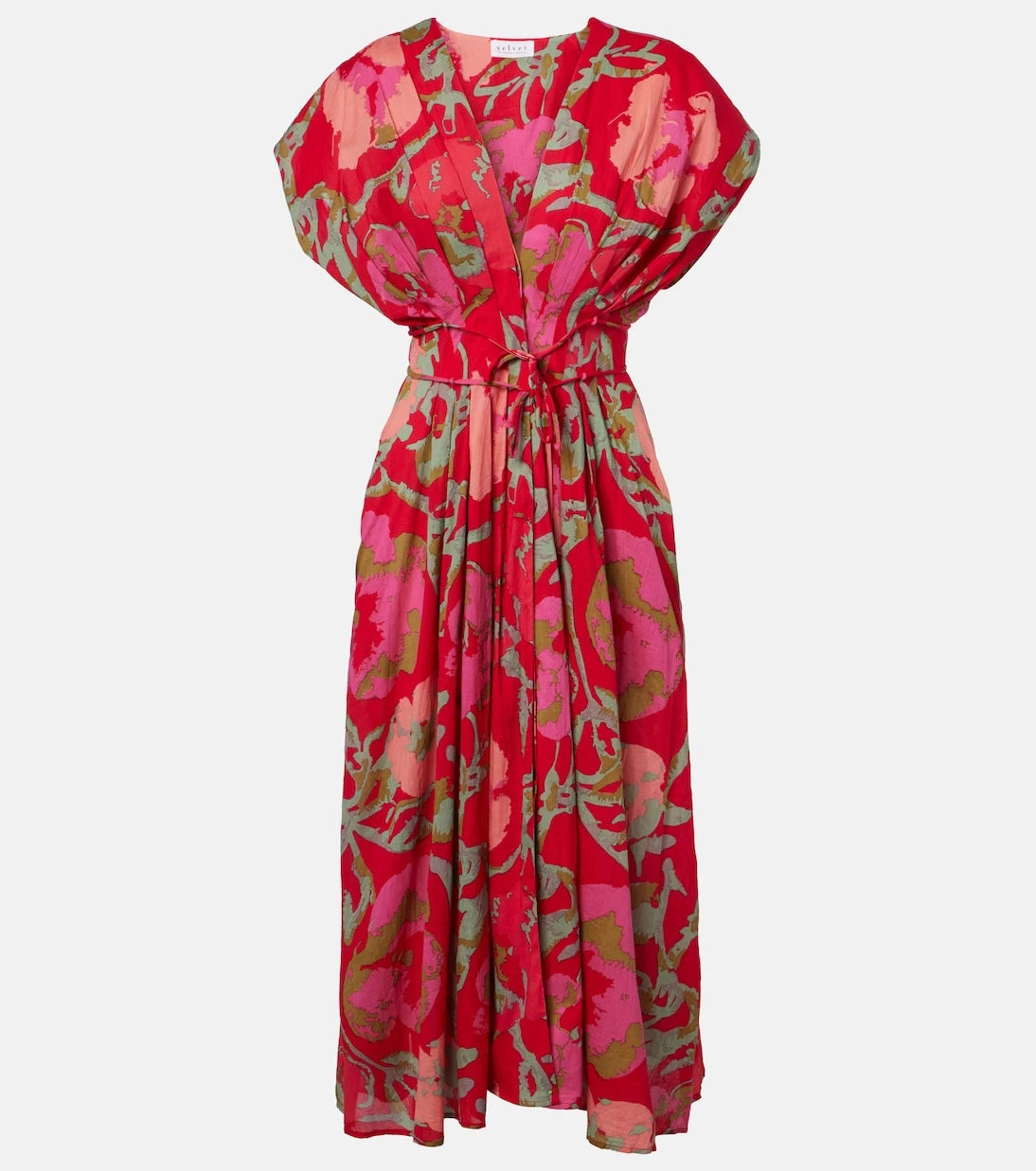 Velvet - Leilani printed cotton midi dress