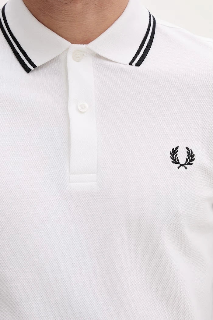 Памучна тениска с яка Fred Perry Twin Tipped Shirt