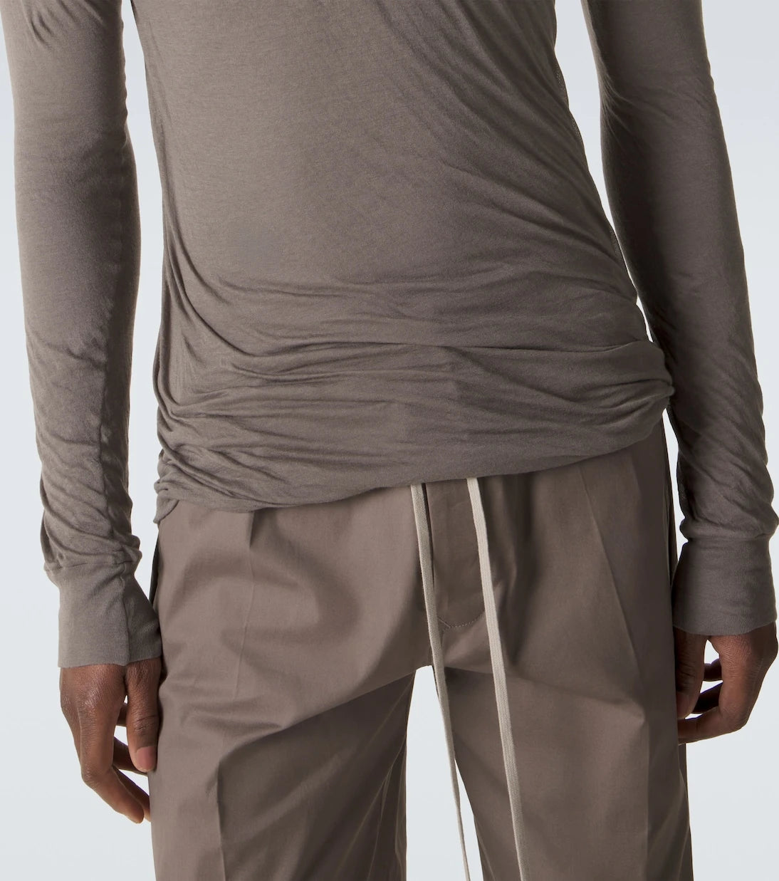 Rick Owens - Draped cotton jersey top