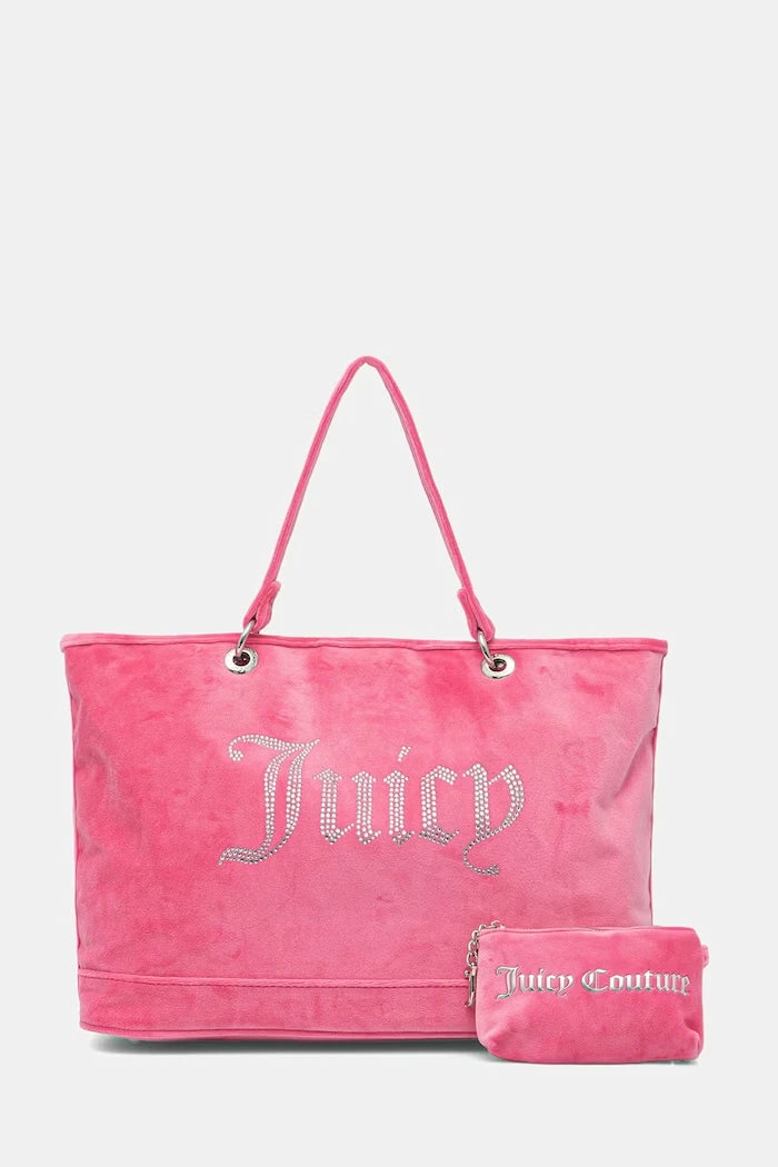 Juicy Couture kadın kadife tote çanta Kimberly