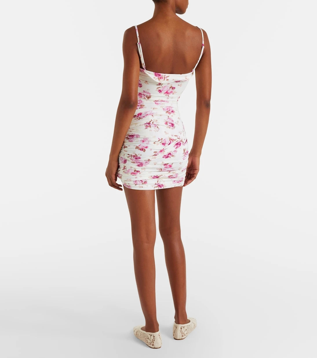 Magda Butrym - Floral-appliqué ruched miniskirt