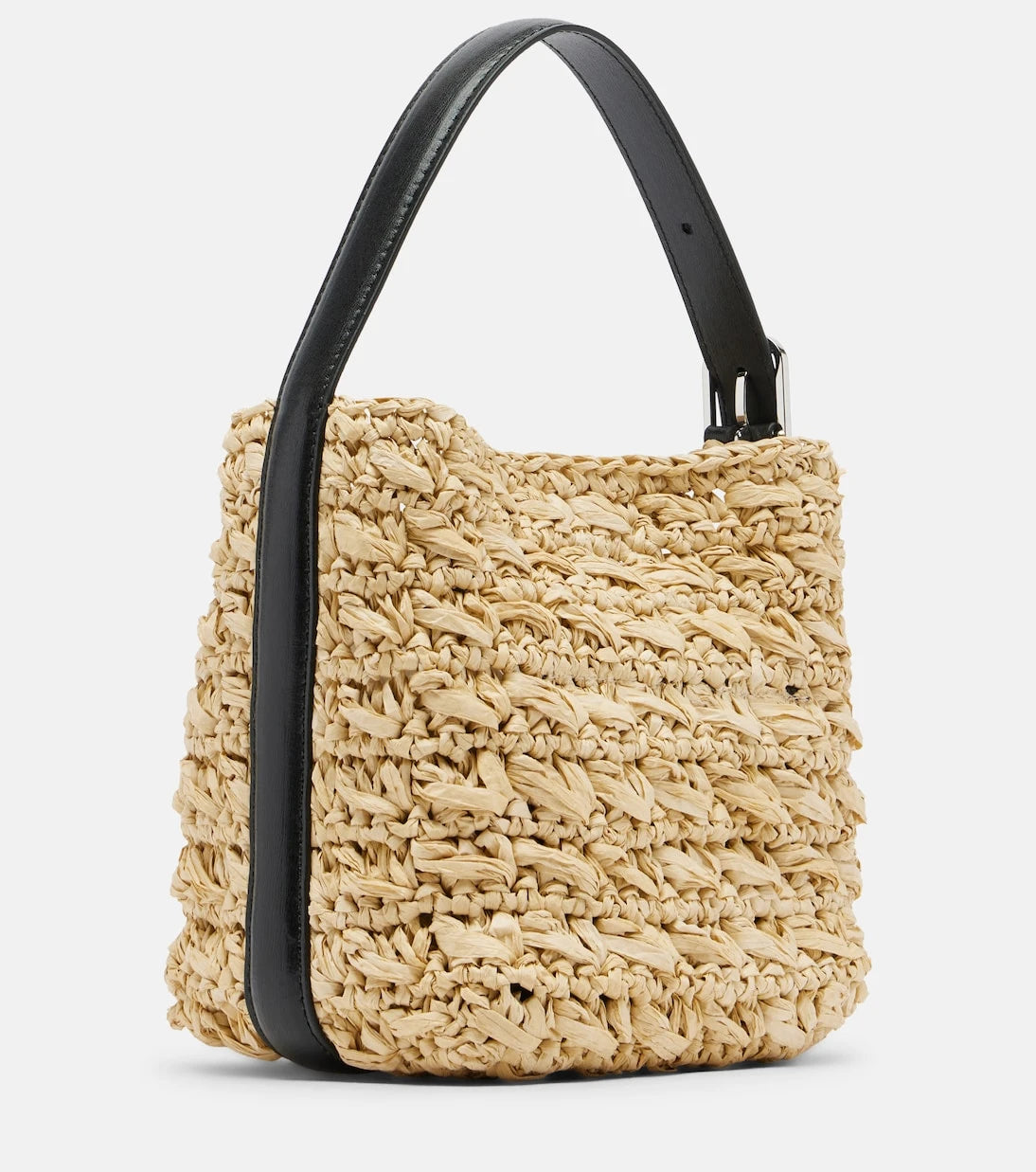 Toteme - Belted Small raffia top-handle bag