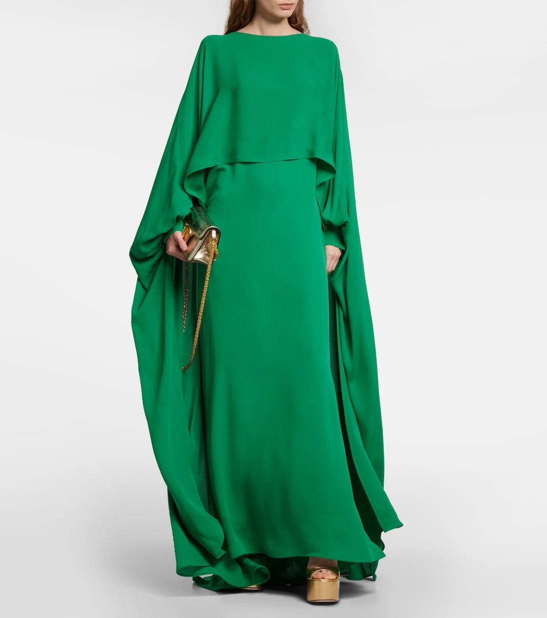 Valentino - Caped cady couture gown