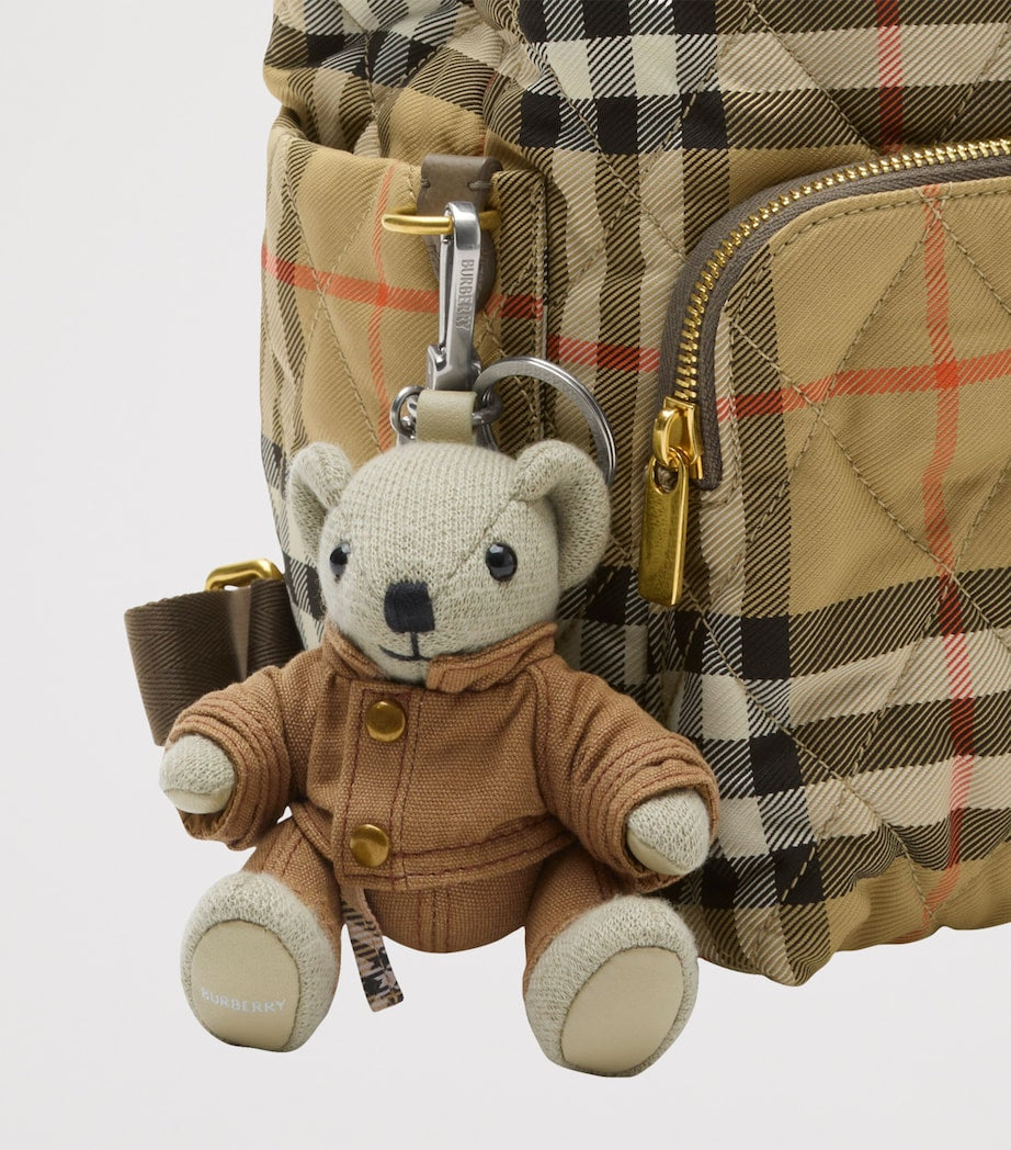 Burberry Beige Check Horseshoe Backpack
