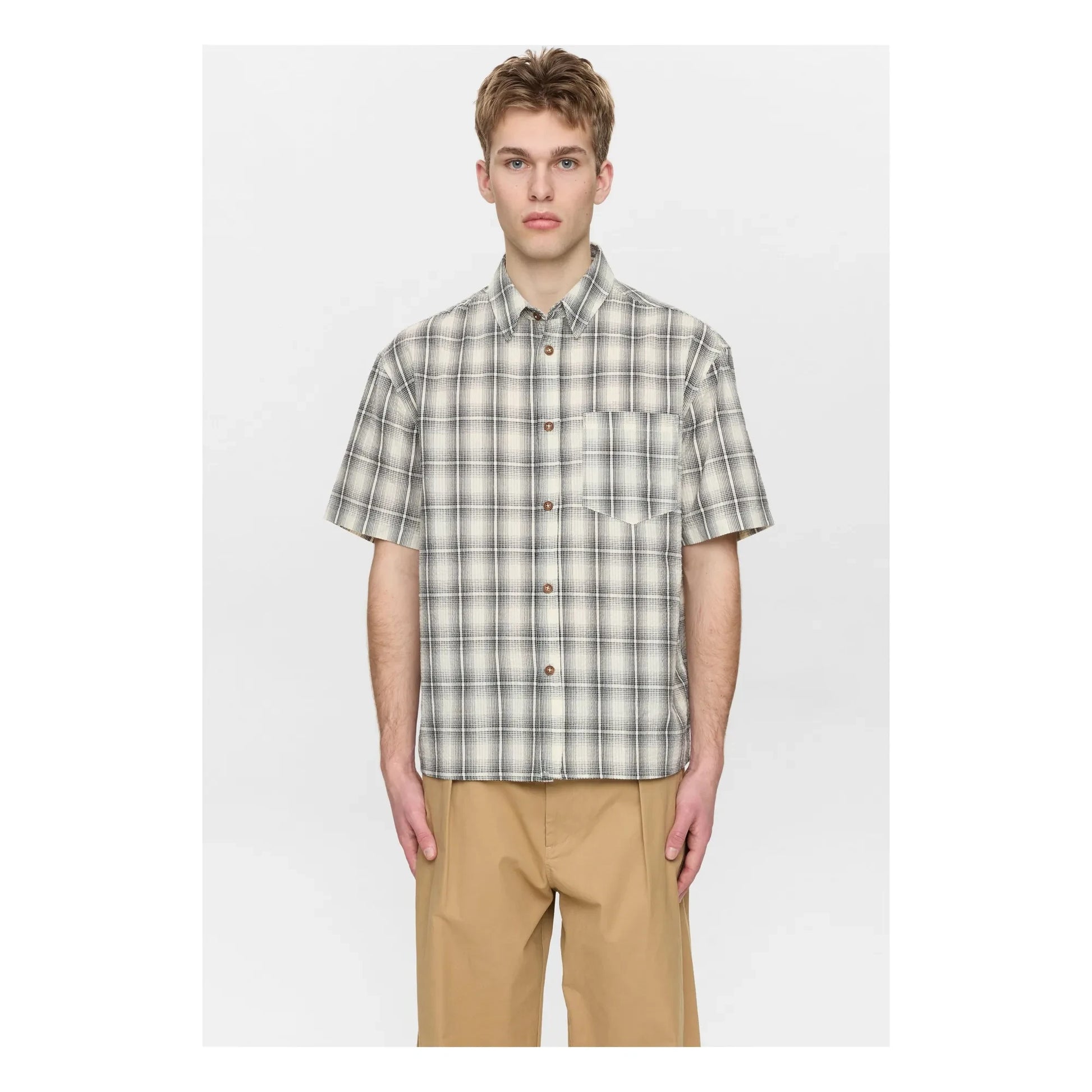 Anerkjendt - Akotto Checkered Shirt  | Grey