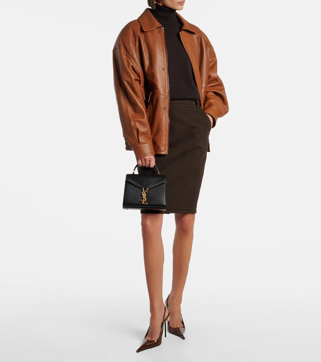 Saint Laurent - Cassandra Mini leather shoulder bag