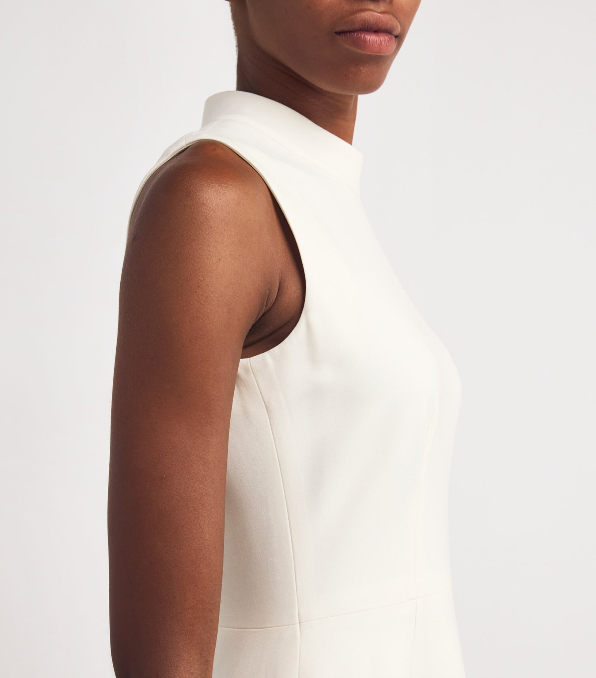 NOMADISSEM White Wool-Blend Midi Dress