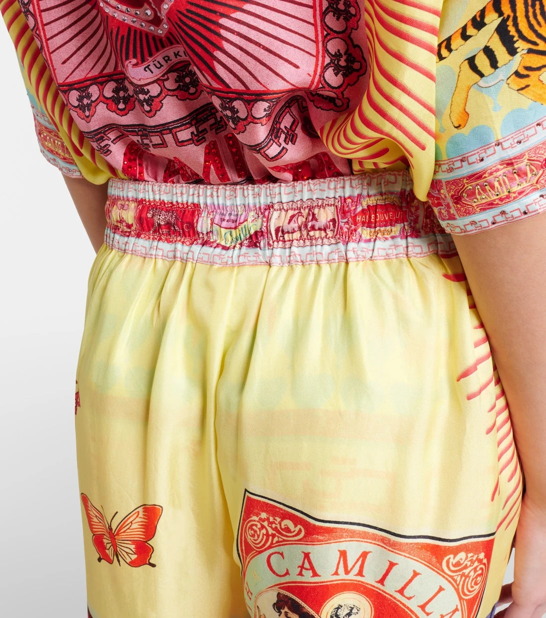 Camilla - Printed silk wide-leg pants