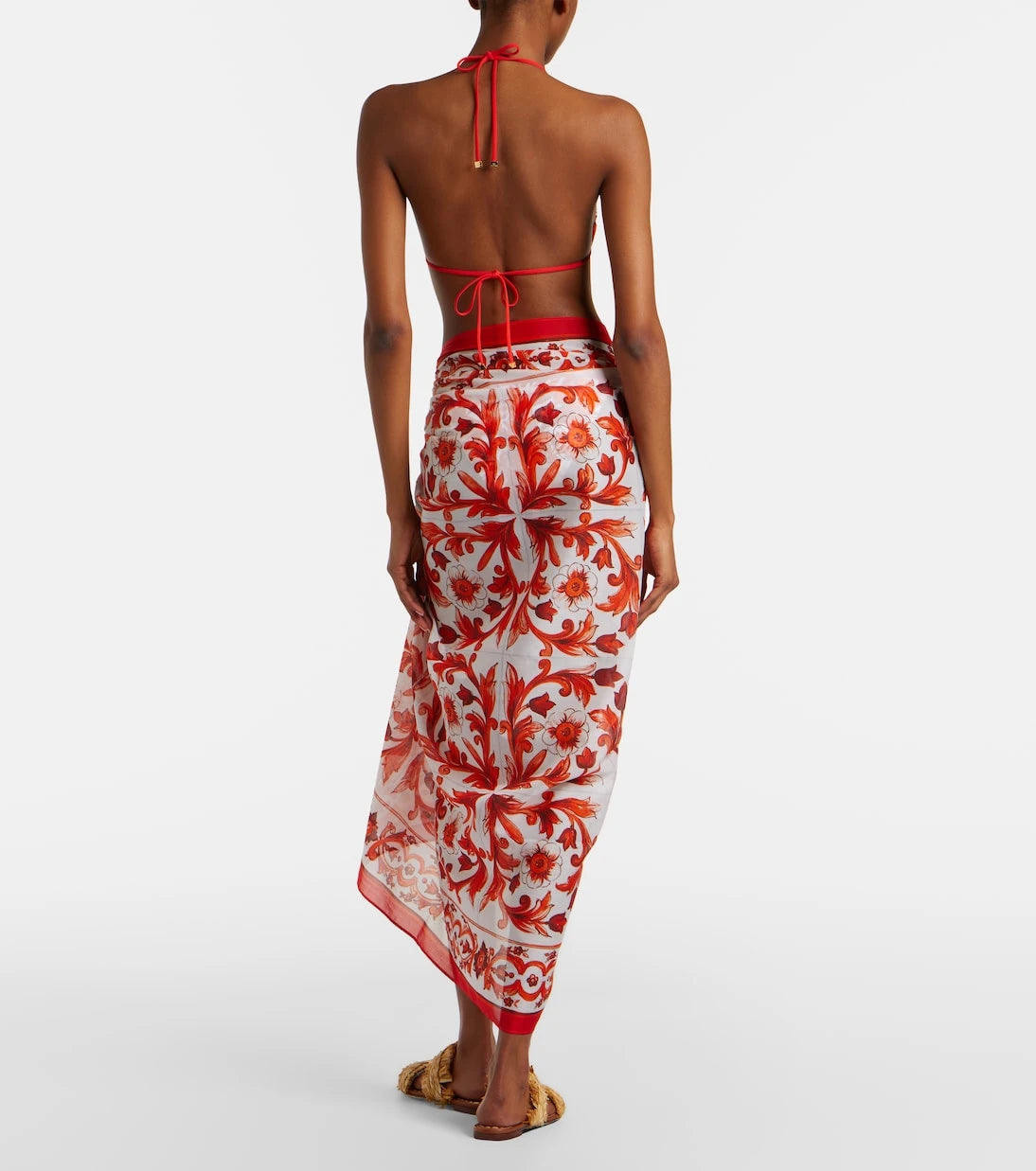 Dolce&Gabbana - Majolica cotton beach cover-up
