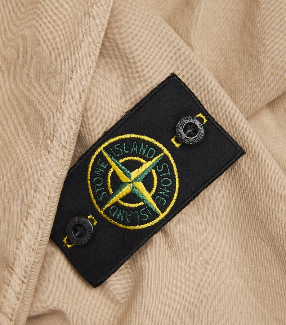 Stone Island Beige Organic Cotton Canvas Hooded Parka