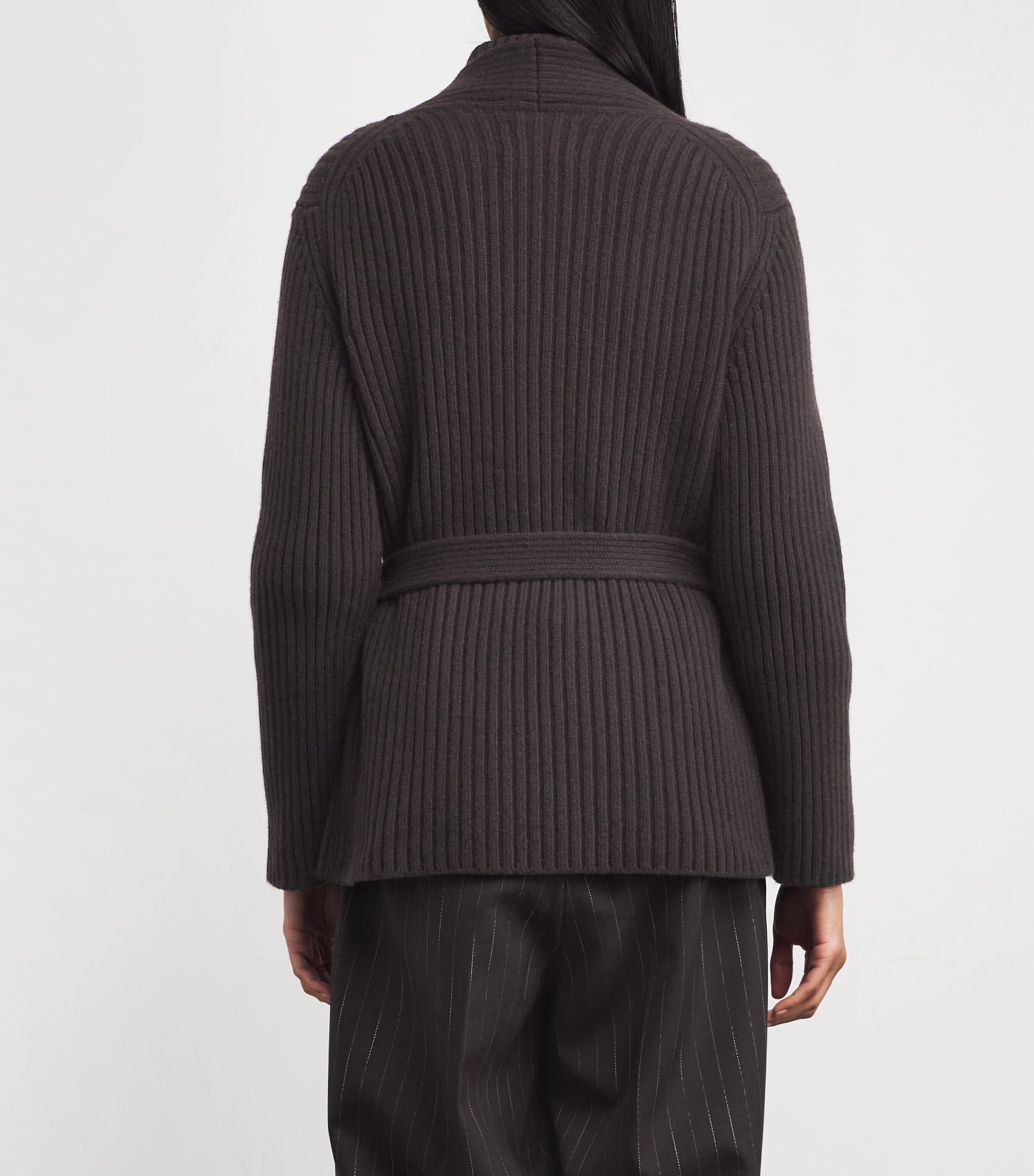 Brown Cashmere Longline Cardigan