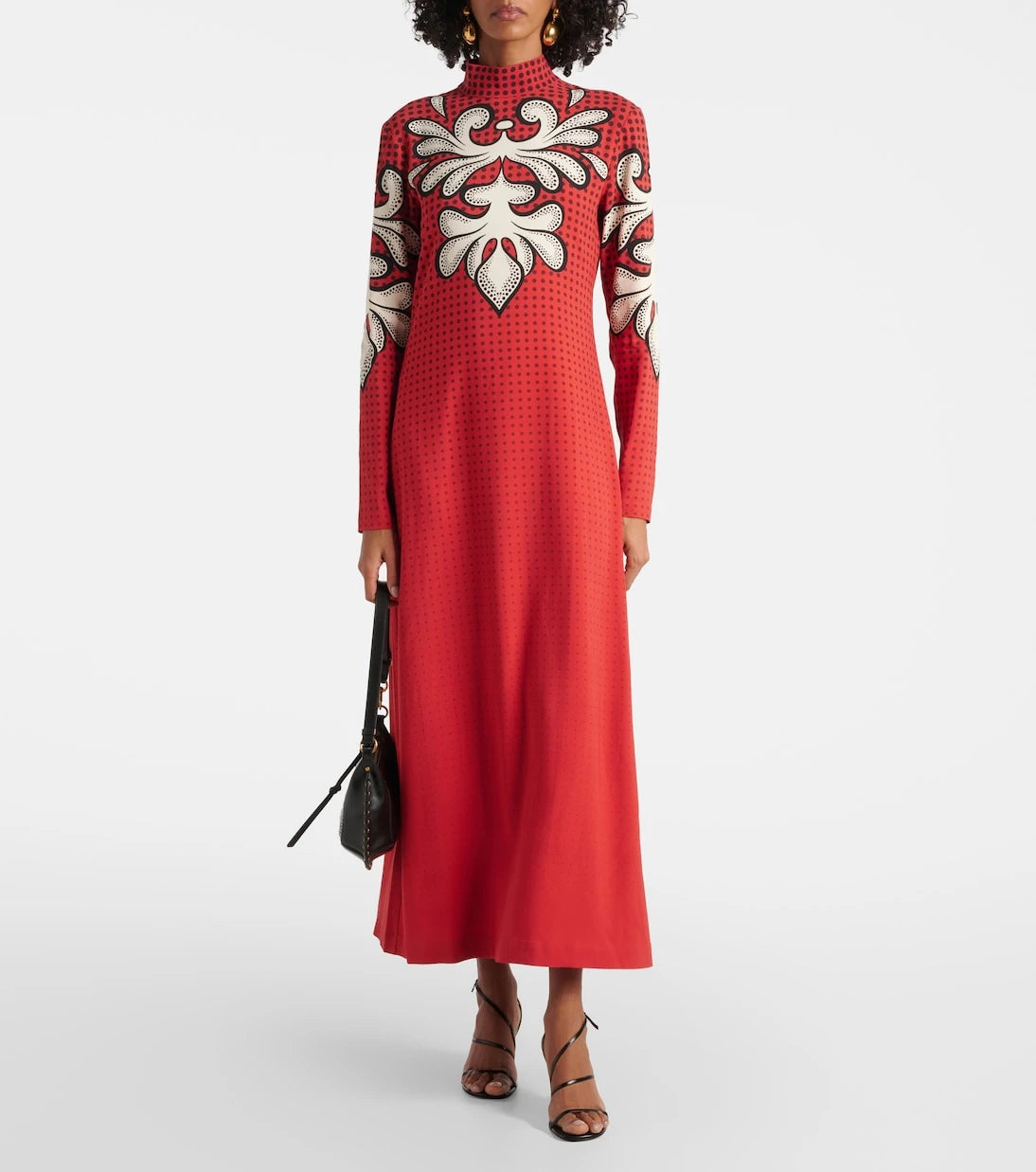 La DoubleJ - Halle printed satin midi dress