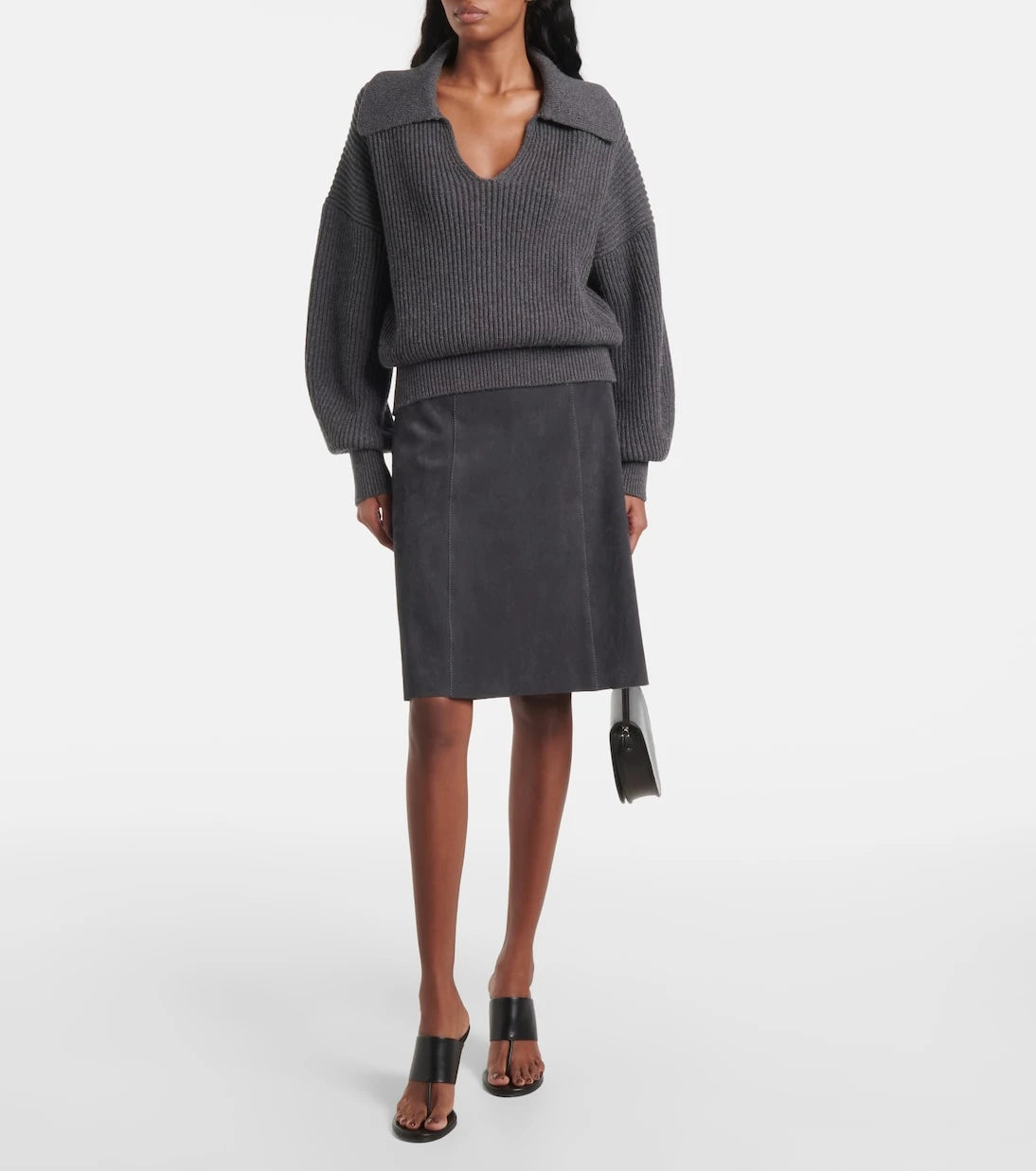 Joseph - Suede midi skirt