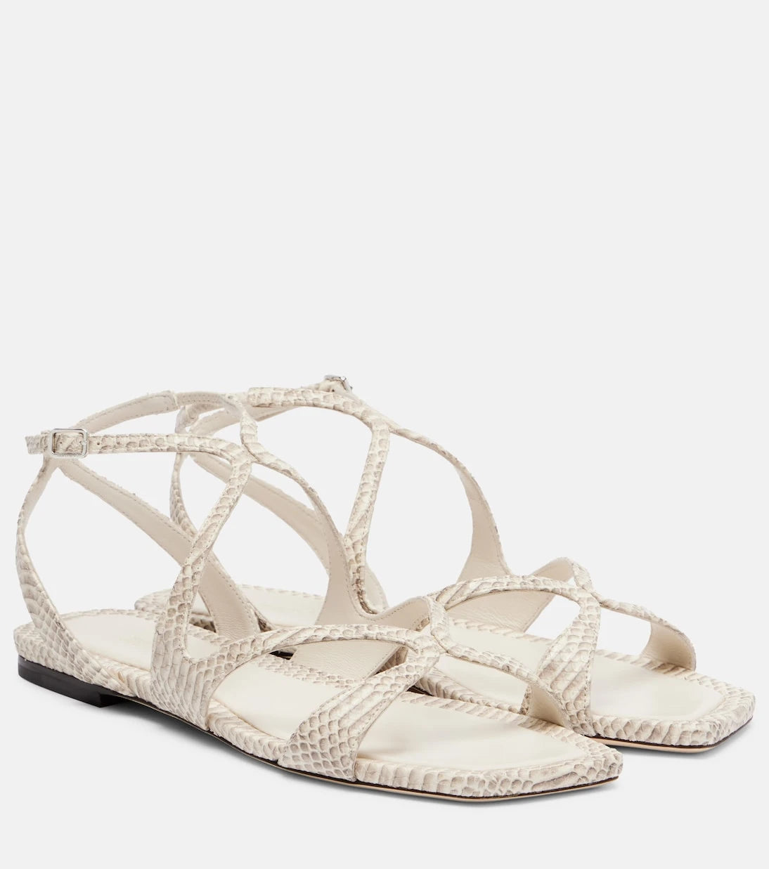 Jimmy Choo - Ayla snake-effect leather sandals