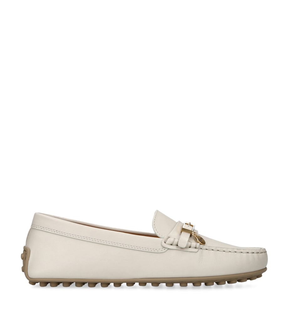 Ivory Leather City Gommino Driving Shoes