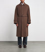Auralee Brown Wool Mosser Soutien Collar Overcoat