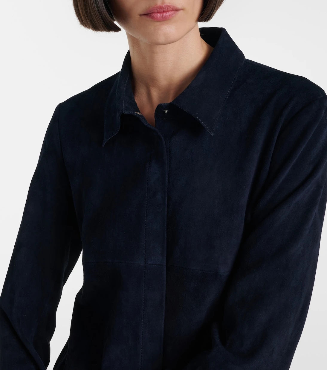 ستولز - فستان جيرالدين القميصي من جلد الشمواه