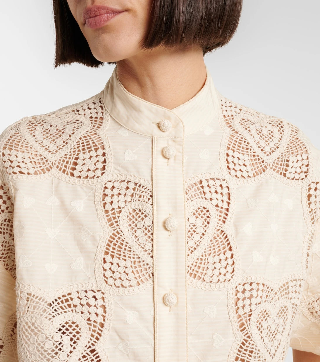Zimmermann - Wanderlust crochet cotton-blend shirt