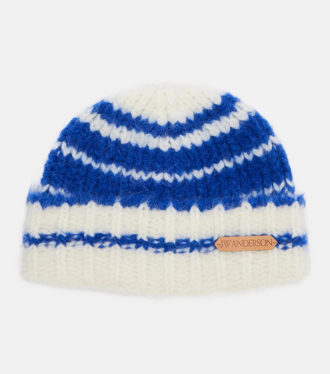 JW Anderson - Striped alpaca-blend beanie