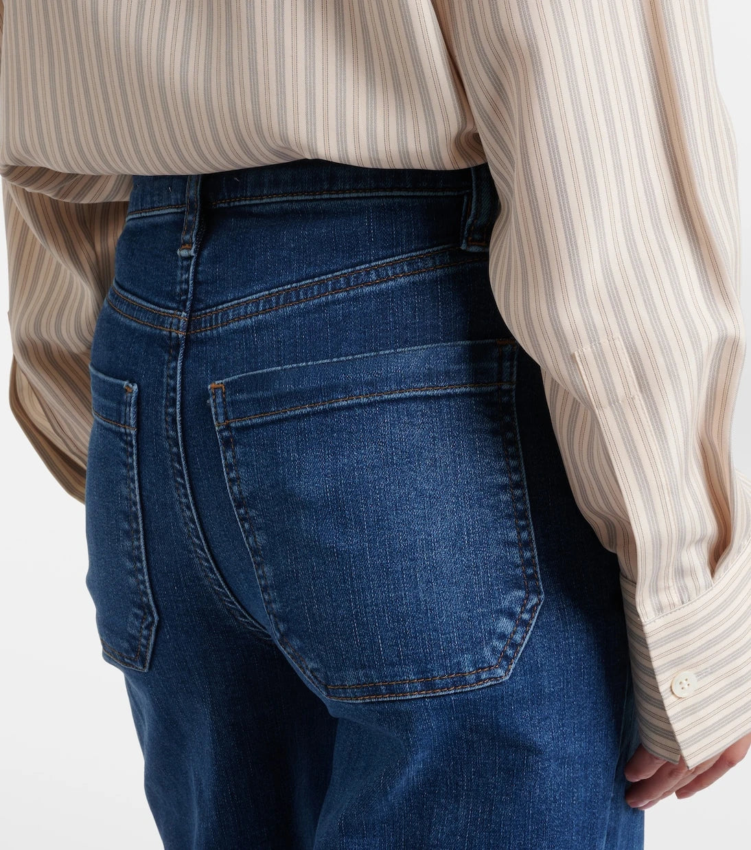 Frame - بنطلون جينز Le Slim Palazzo بقصة أرجل واسعة