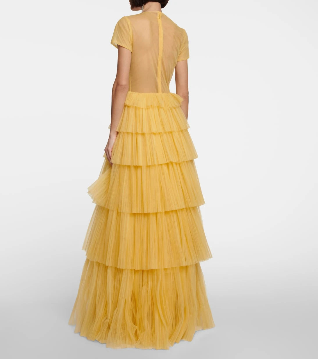 Costarellos - Ruffled tulle gown