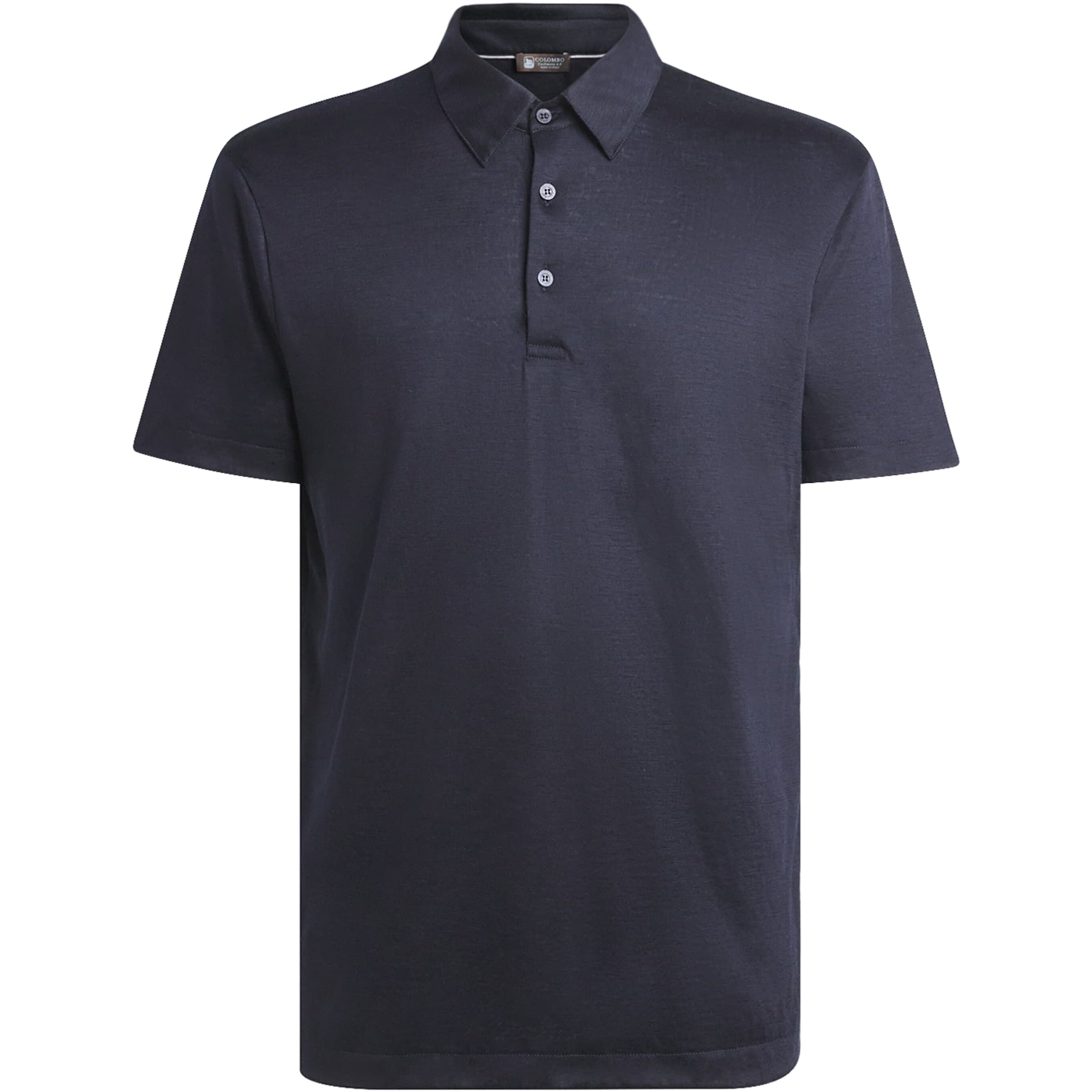 Navy Cashmere Polo Shirt