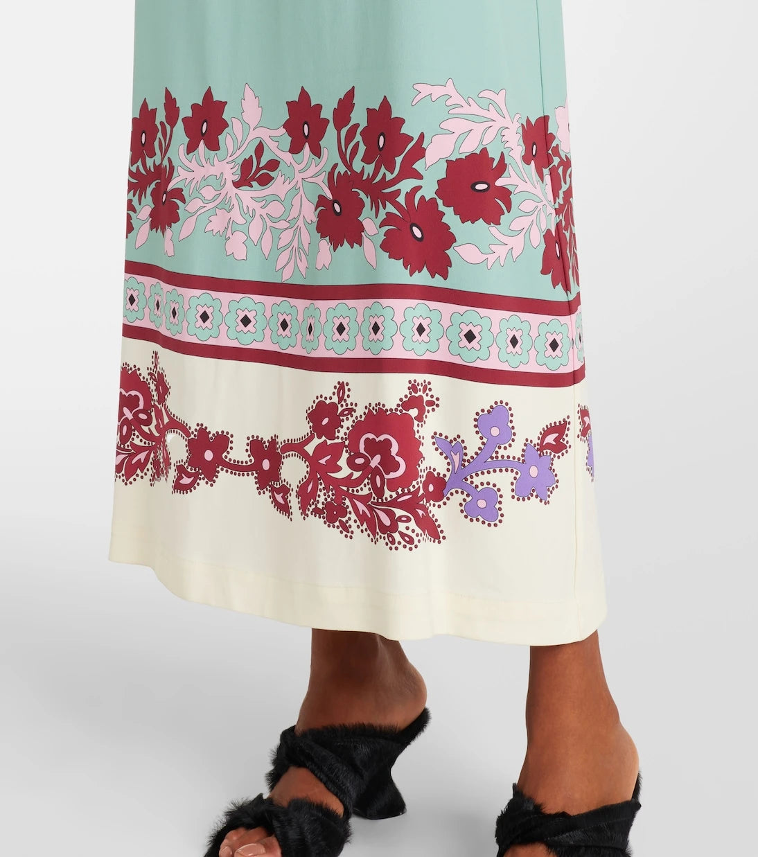 La DoubleJ - Halle floral satin maxi dress