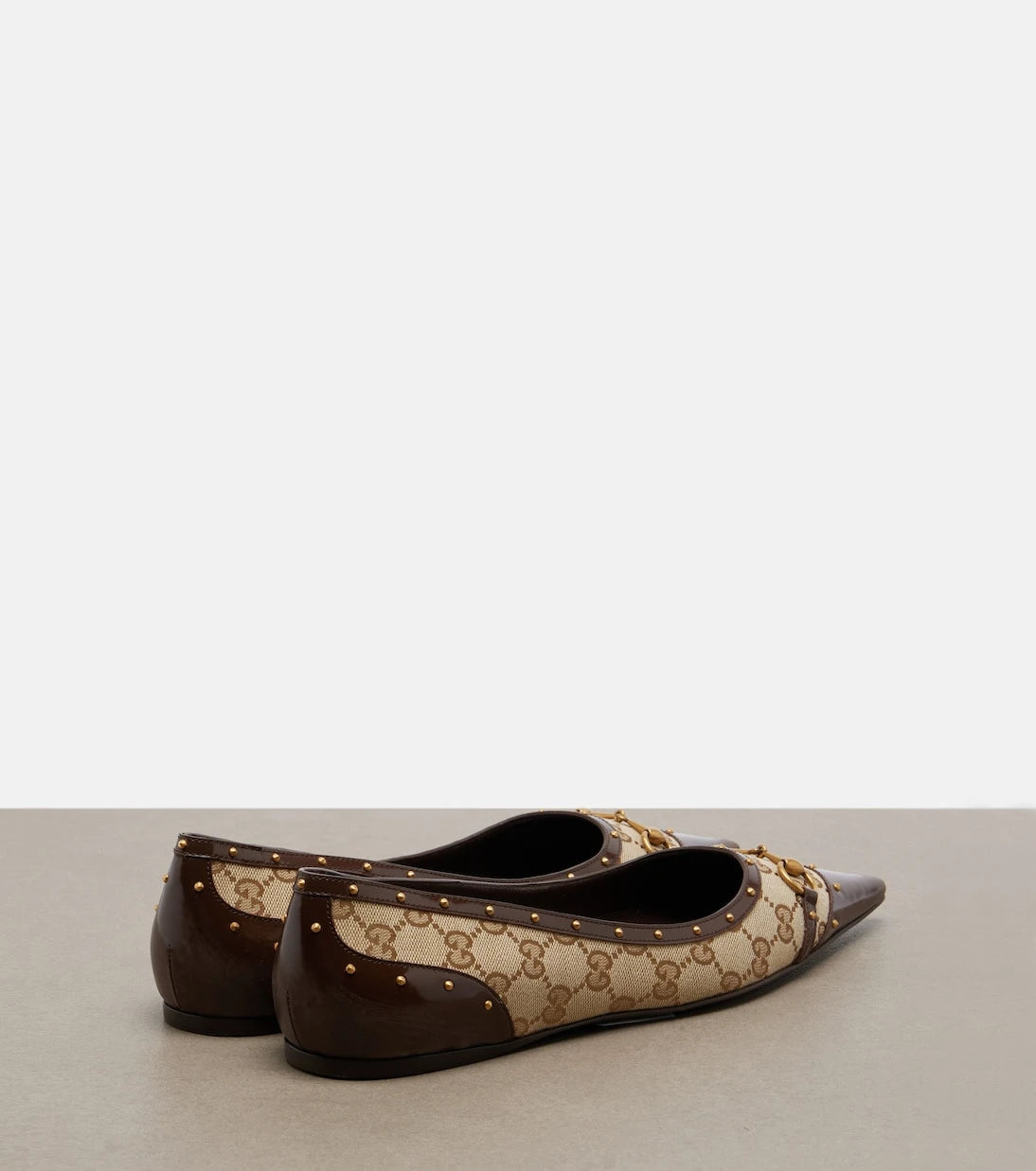 Gucci - Savoy Horsebit GG canvas ballet flats