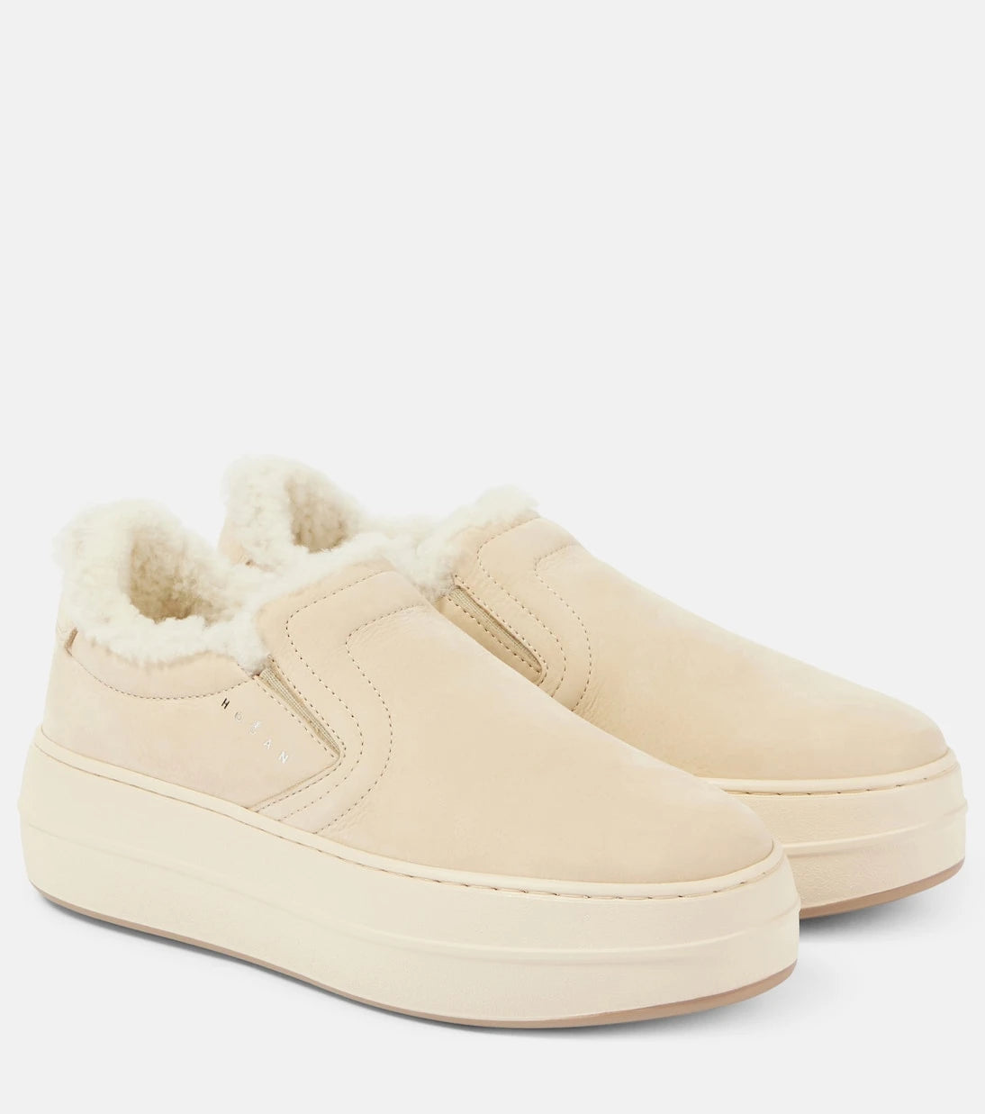 Hogan - Skyscraper suede platform slip-on sneakers