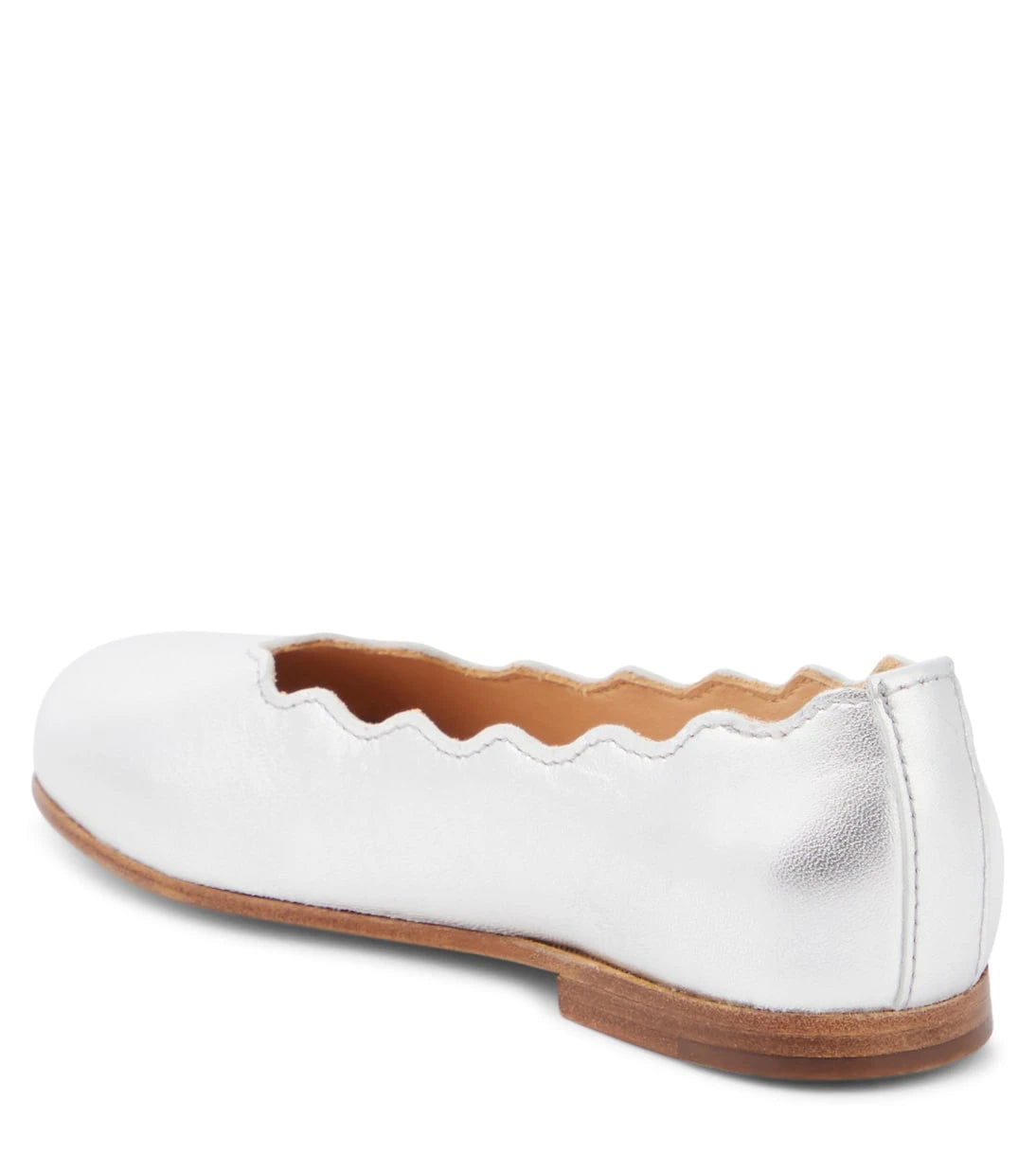 Chloé Kids - Lauren metallic leather ballet flats