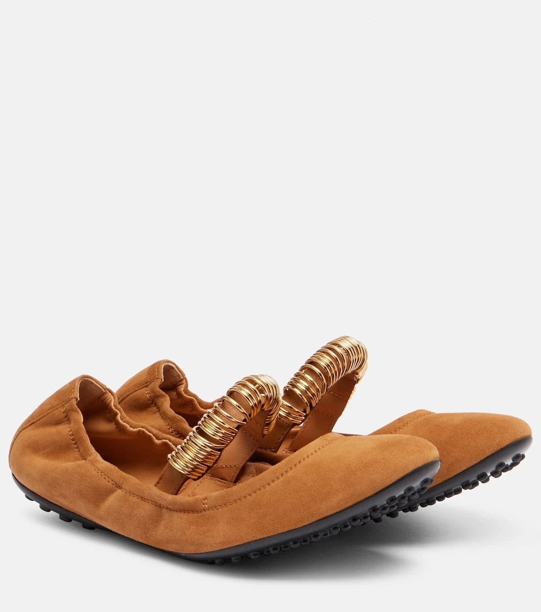 Tod's - Dee embellished suede Mary Jane flats