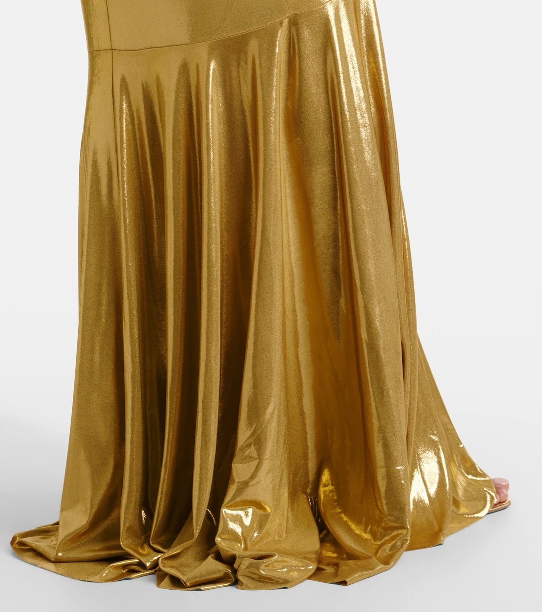 Norma Kamali - Ruched lamé gown